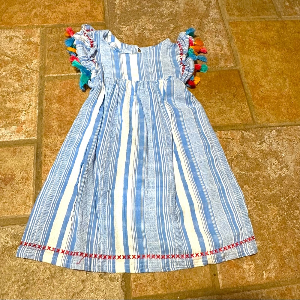 Mud Pie Dress, 4T - colorful tassels, boho chic!